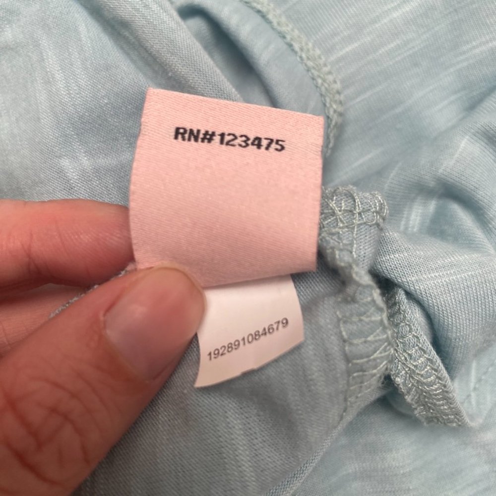 Juicy Couture - Light Blue, Y2K, Flowy Top, with Adjustable Front Tie, Size L - Picture 10 of 10